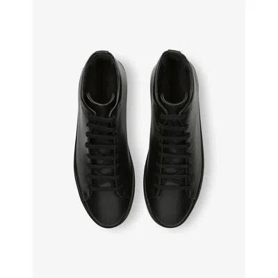 Jak Mens  Royal Hi Nz Leather High-top Trainers In Black