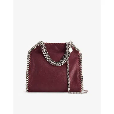 Stella Mccartney Womens Plum Falabella Mini Faux-leather Tote Bag In Burgundy