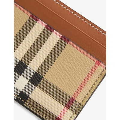 Burberry Compact Check Pattern Cardholders In Neutral