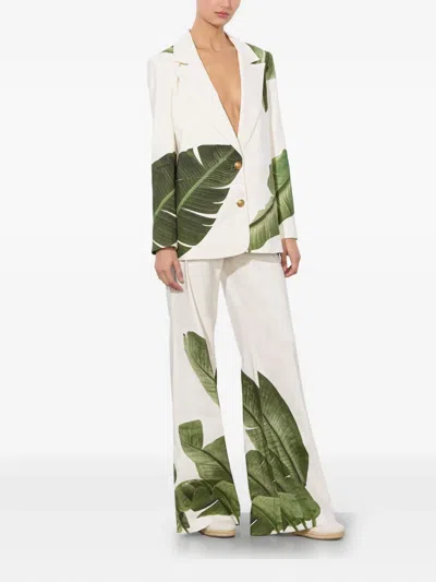 Alice And Olivia Elna Slim Long Blazer In Multi