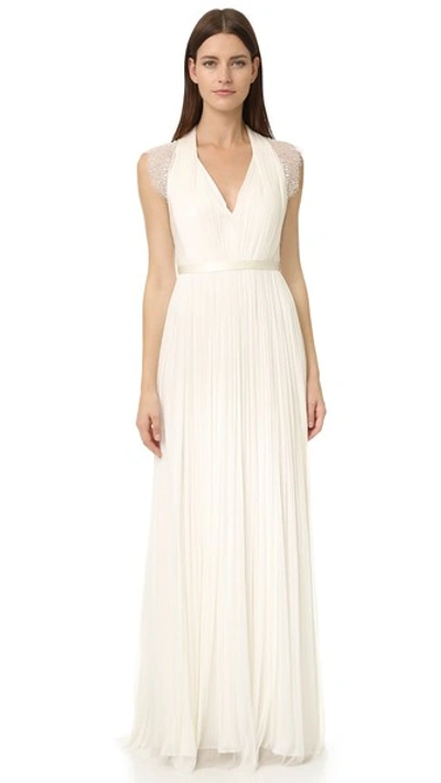 Catherine Deane Lavern Gown In Oyster