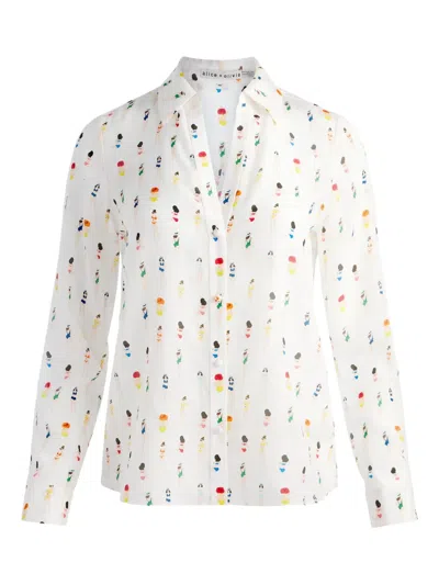Alice And Olivia Beach Club Eloise Button-front Blouse