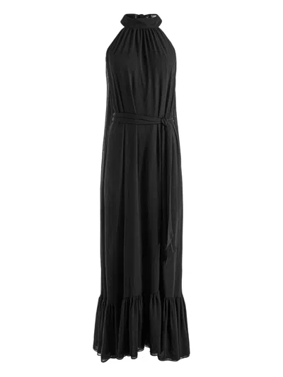 Alice And Olivia Jovie Gathered Dress In Black