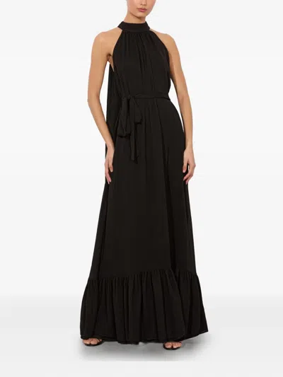 Alice And Olivia Jovie Gathered Dress In Black