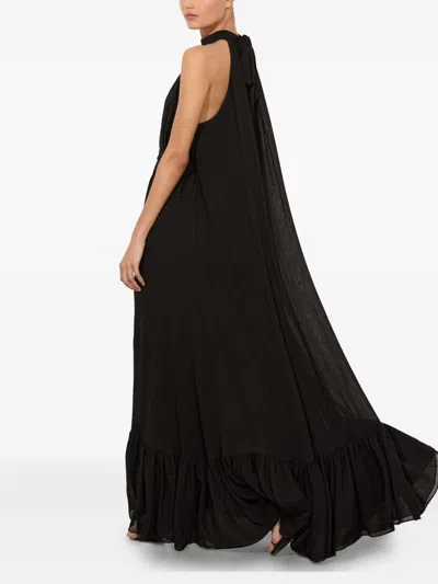 Alice And Olivia Jovie Gathered Dress In Black