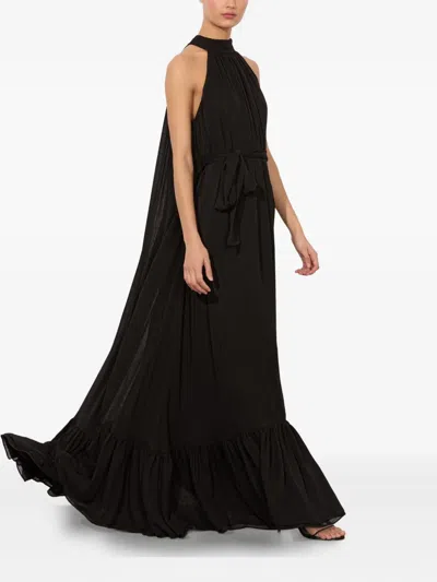 Alice And Olivia Jovie Gathered Dress In Black