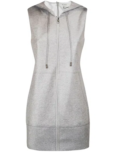 Jw Anderson J. W. Anderson Grey Sleeveless Grey Mini Dress In Heather Grey