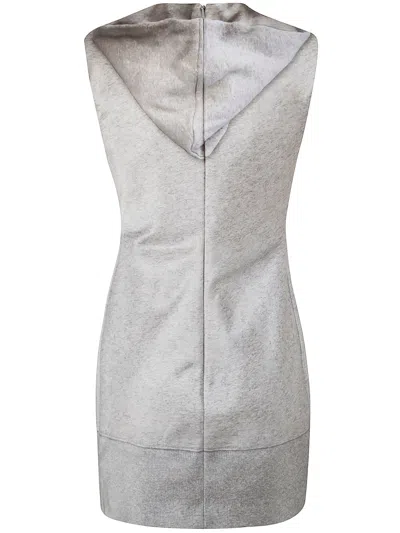 Jw Anderson J. W. Anderson Grey Sleeveless Grey Mini Dress In Heather Grey