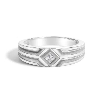 Haus Of Brilliance 10k White Gold Princess Diamond Accent Solitaire Duo Ring (i-j Color