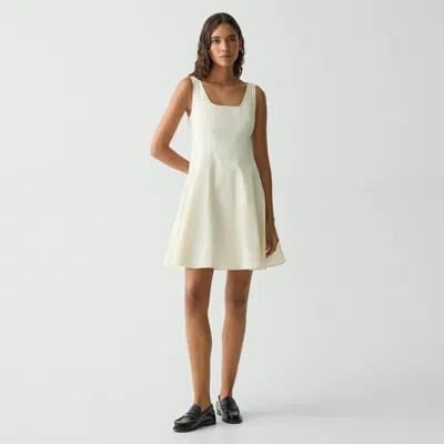 Theory Sleeveless Fit-and-flare Dress In Sleek Poplin