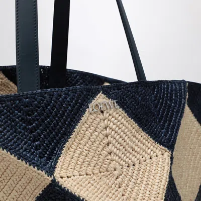 Loewe Puzzle Fold Diamond Xxl Tote In Raffia