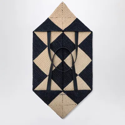 Loewe Puzzle Fold Diamond Xxl Tote In Raffia