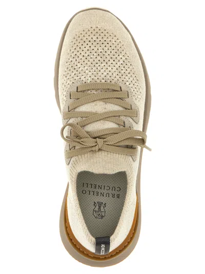 Brunello Cucinelli Knitted Sneakers Beige