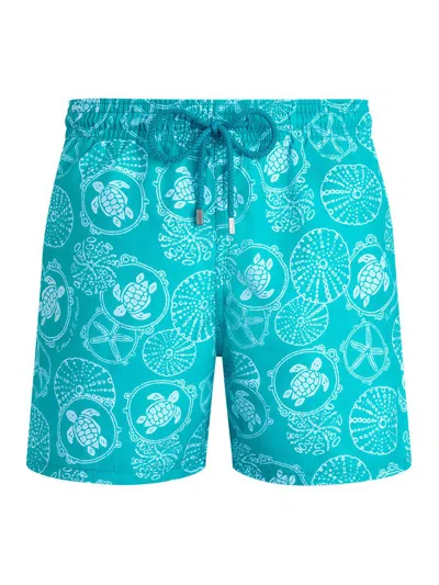 Vilebrequin Mens Vert Disco Moorea Printed Swim Shorts Xxl In Multi