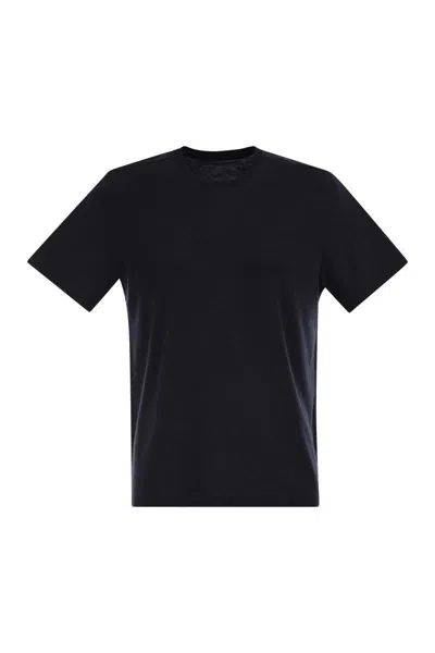 Majestic Short-sleeved T-shirt In Lyocell And Cotton