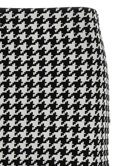 Alexander Mcqueen Black And White Midi Skirt