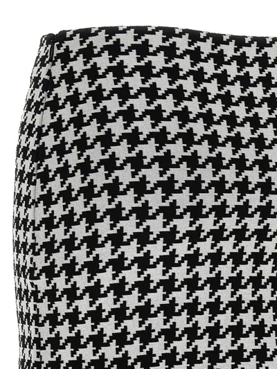 Alexander Mcqueen Black And White Midi Skirt
