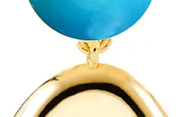 Gabi Rielle 14k Over Silver Turquoise Stackable Earring