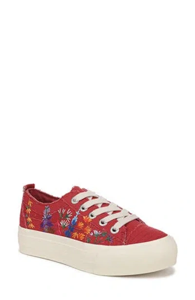 Blowfish Malibu Women's Sadie-sun Embroidered Lace Up Platform Sneakers
