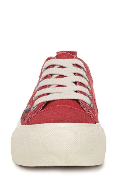 Blowfish Malibu Women's Sadie-sun Embroidered Lace Up Platform Sneakers