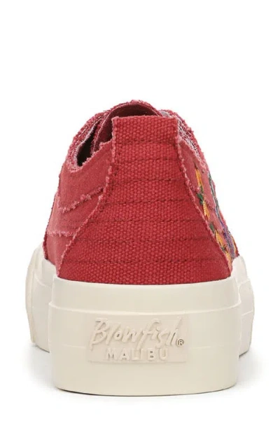 Blowfish Malibu Women's Sadie-sun Embroidered Lace Up Platform Sneakers