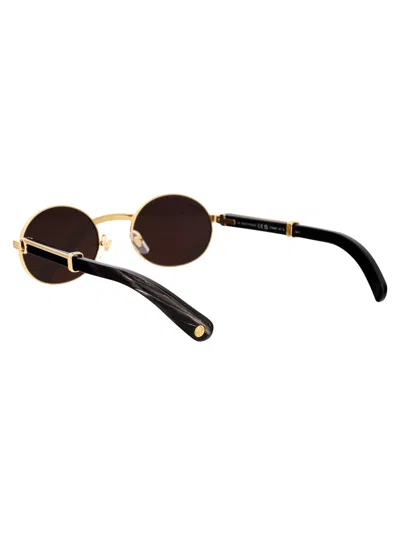 Cartier Gold Black Grey Titanium Sunglasses