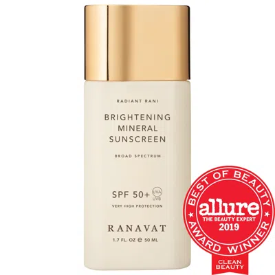 Ranavat Radiant Rani Daily Brightening Mineral Sunscreen, Spf 50+ With Saffron 1.7 Oz/50 ml