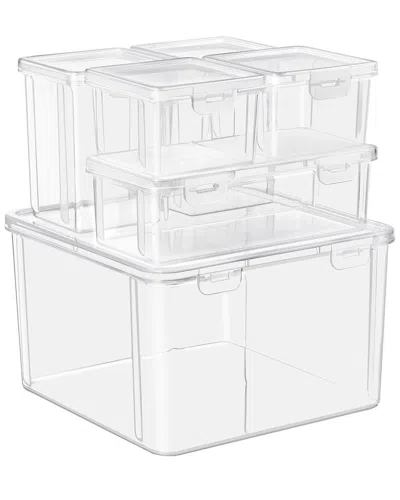 Sorbus 6pc Hardware Storage Container Set With Lids