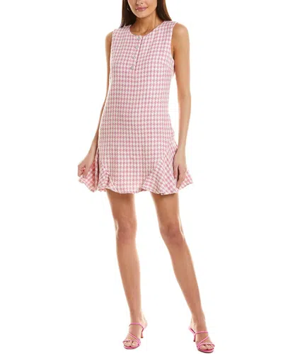 Cece Tweed A-line Minidress In Pink