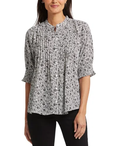 Nydj Pleated Peasant Blouse