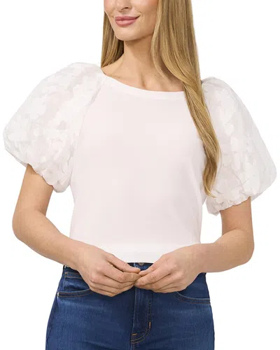 Cece Floral Puff Sleeve T-shirt