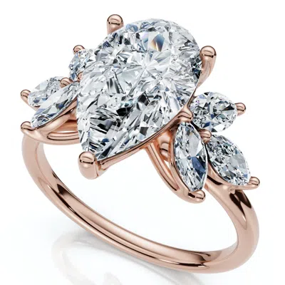 Pompeii3 Certified 3.20ct Rayuka Pear Diamond Engagement Ring 14k Gold Or Pt Lab Grown