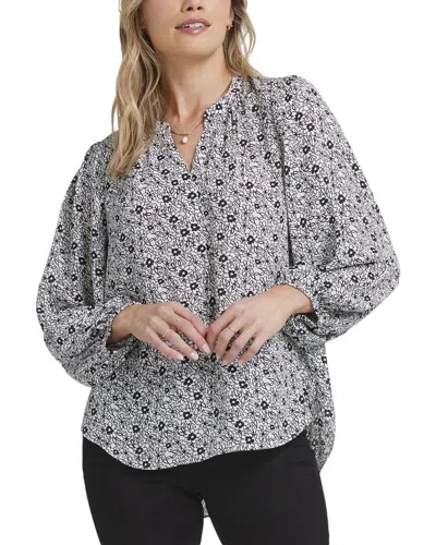Nydj Long Sleeve Split Neck Top