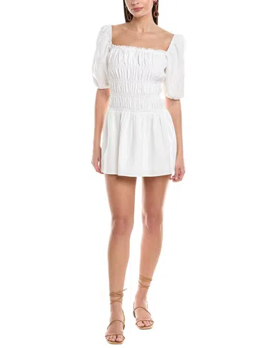 Onia Air Linen Smocked Mini Dress