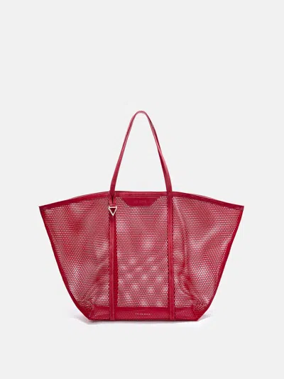 Attico Via Del Mare Tote In Red Polyester