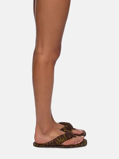 Attico Indie Flip Flops In Brown