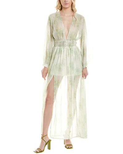Marion Chiffon Maxi Dress In Green