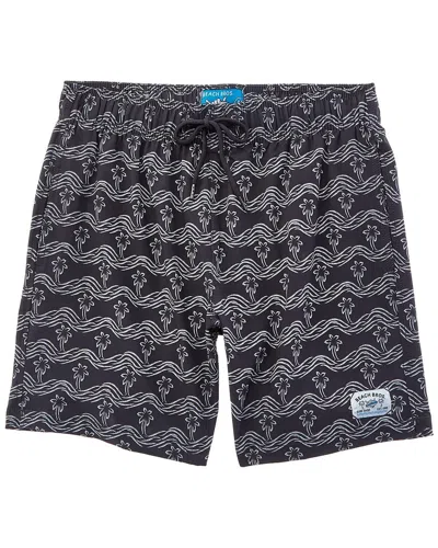Beach Bros Brush Palm Waves Swim Trunks