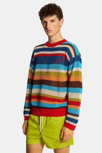 Dsquared2 Striped Knit Sweater
