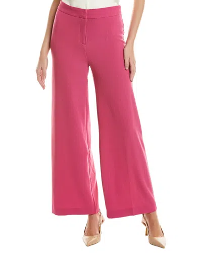 Nanette Lepore Wide Leg Crepe Pant In Pink