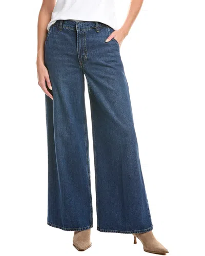 Frame The Loose Low-rise Wide-leg Jeans In Blue