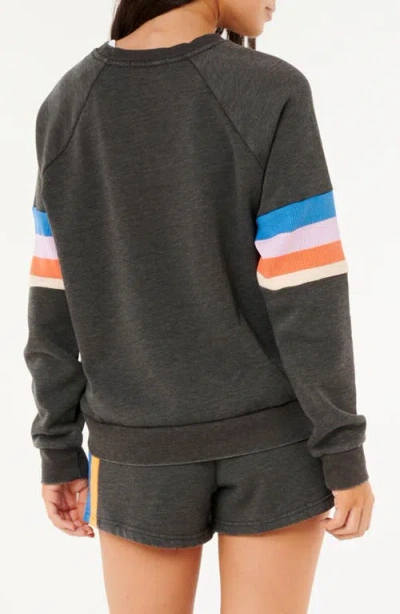 Rip Curl Las Dalias Cotton Blend Fleece Raglan Sweatshirt