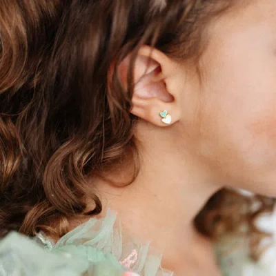 Pip Pop Heart Stack Stud Earrings