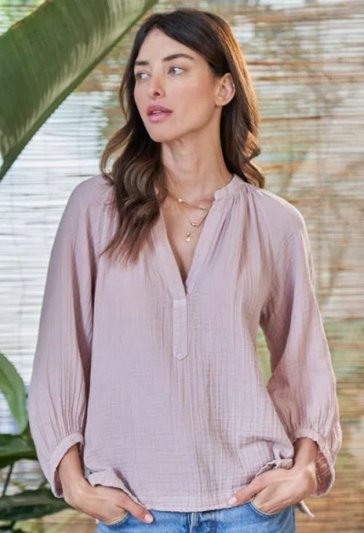 Ocean + Main Ocean+main Gauze Top In Multi