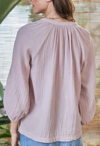 Ocean + Main Ocean+main Gauze Top In Multi