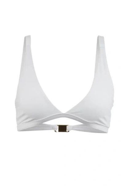 Sauipe Rosie Halter Bikini Top With Adjustable Straps In White