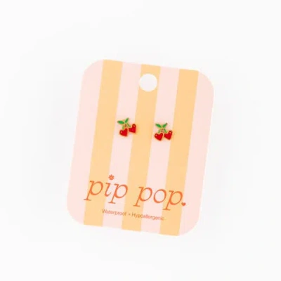 Pip Pop Cherries Stud Earrings