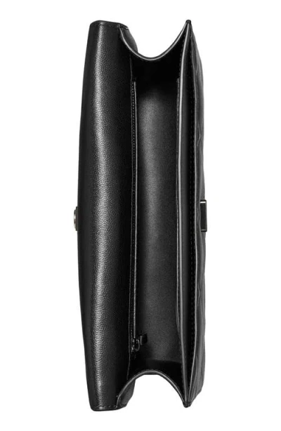 Tory Burch Small Fleming Diamond Quilted Leather Convertible Shoulder Bag In Black