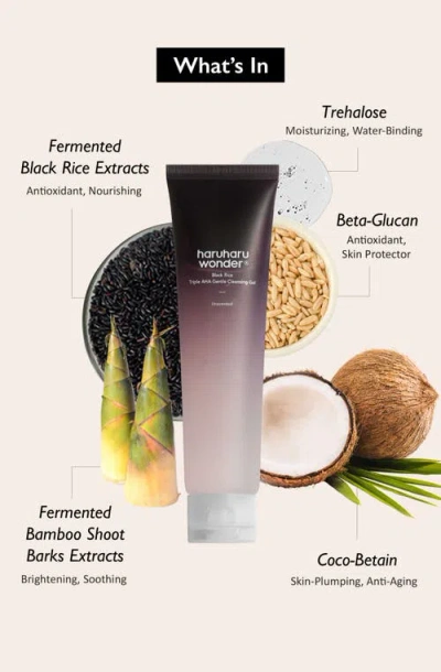 Haruharu Wonder Unscented Black Rice Triple Aha Gentle Cleansing Gel