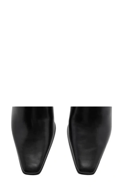 Mango Pointed Heeled Ankle Boots In Black